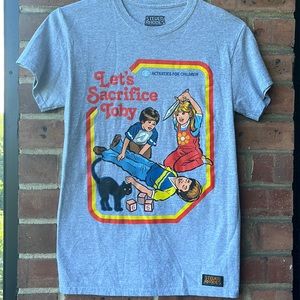 NWOT Steven Rhodes Let’s Sacrifice Toby Tshirt Gray